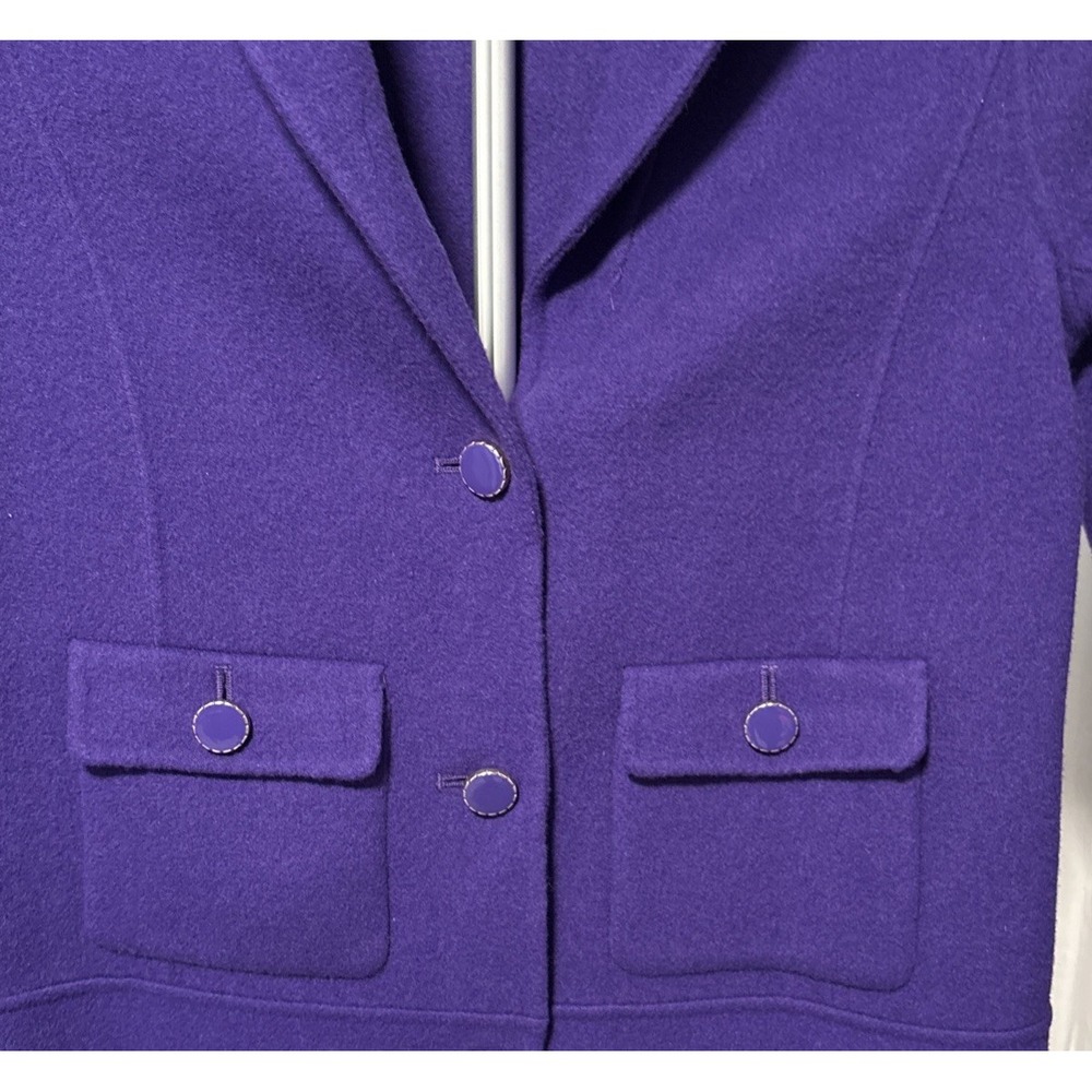 Talbots Petites Purple Blazer /Jacket Women's  Size 2p - Picture 5 of 9